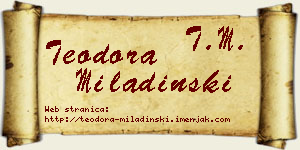 Teodora Miladinski vizit kartica